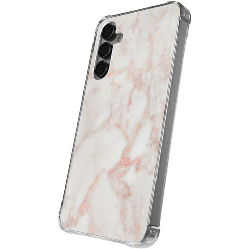 Rose Gold Marble Galaxy S24 Plus Clear Case